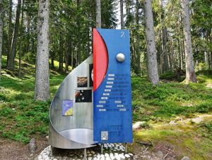 planetenmodell-im-wald